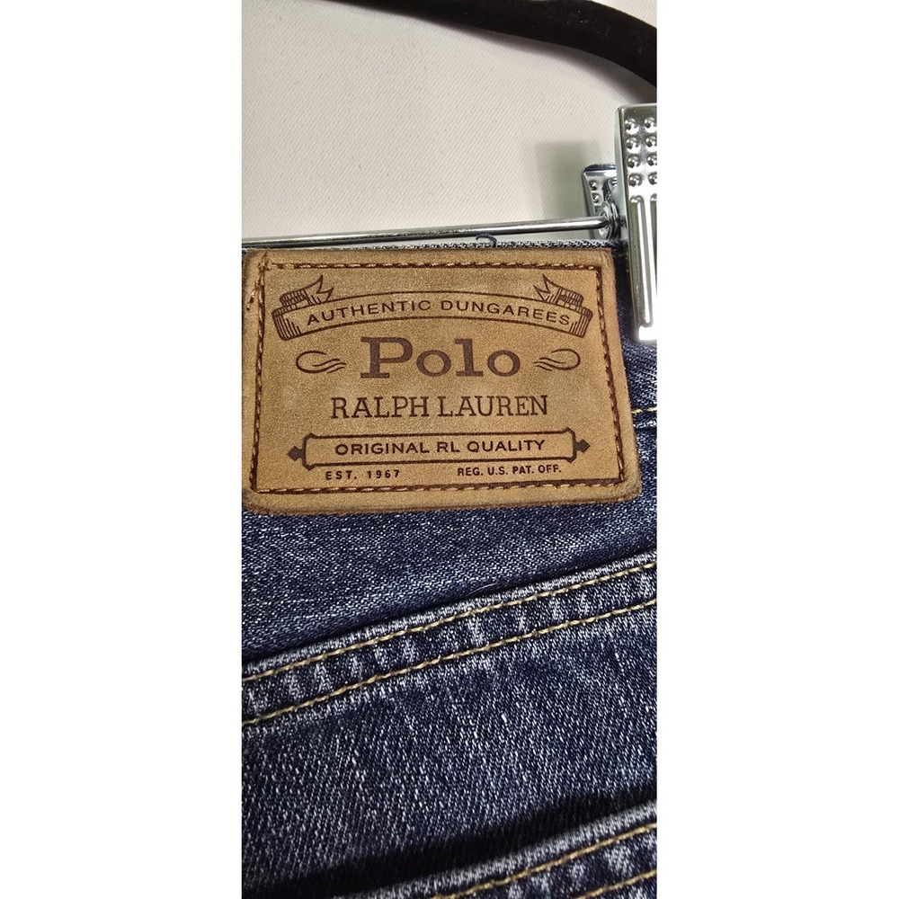 Polo Ralph Lauren Jeans Mens 33x32 Blue Medium‎ Straight Denim Work - Picture 3 of 8